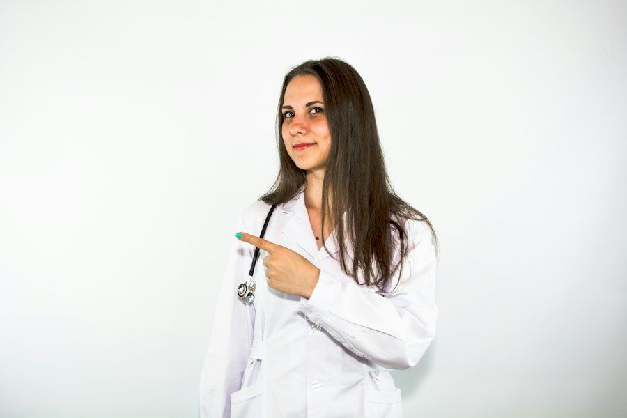 Female dentist smiling