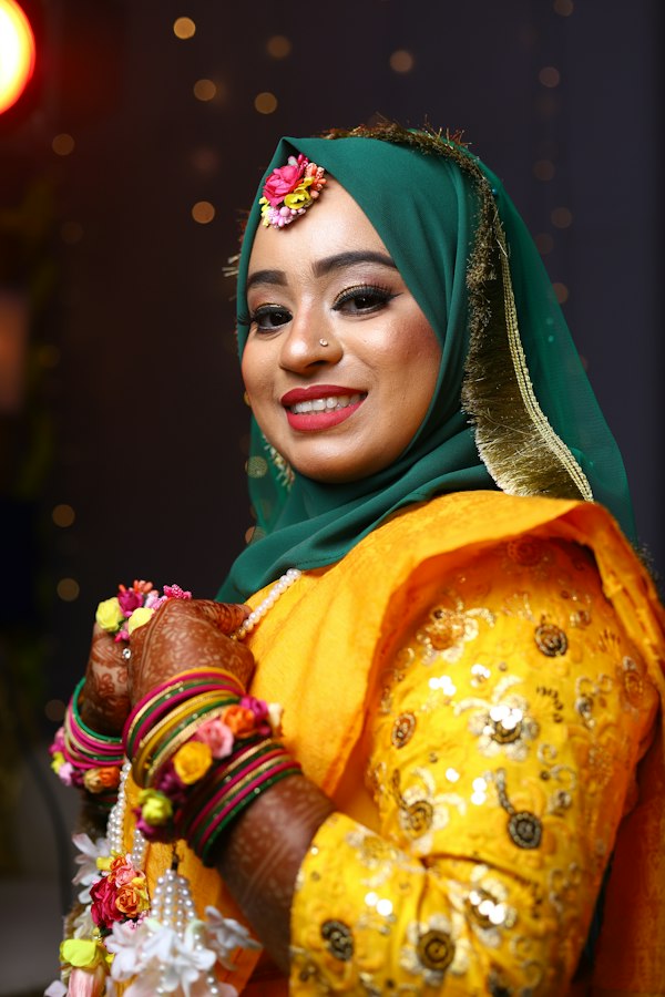 Smiling woman in hijab